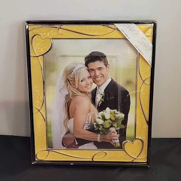 Splash True Love photo frame 5" x 7" Silver and Yellow plated - Picture 3 of 12